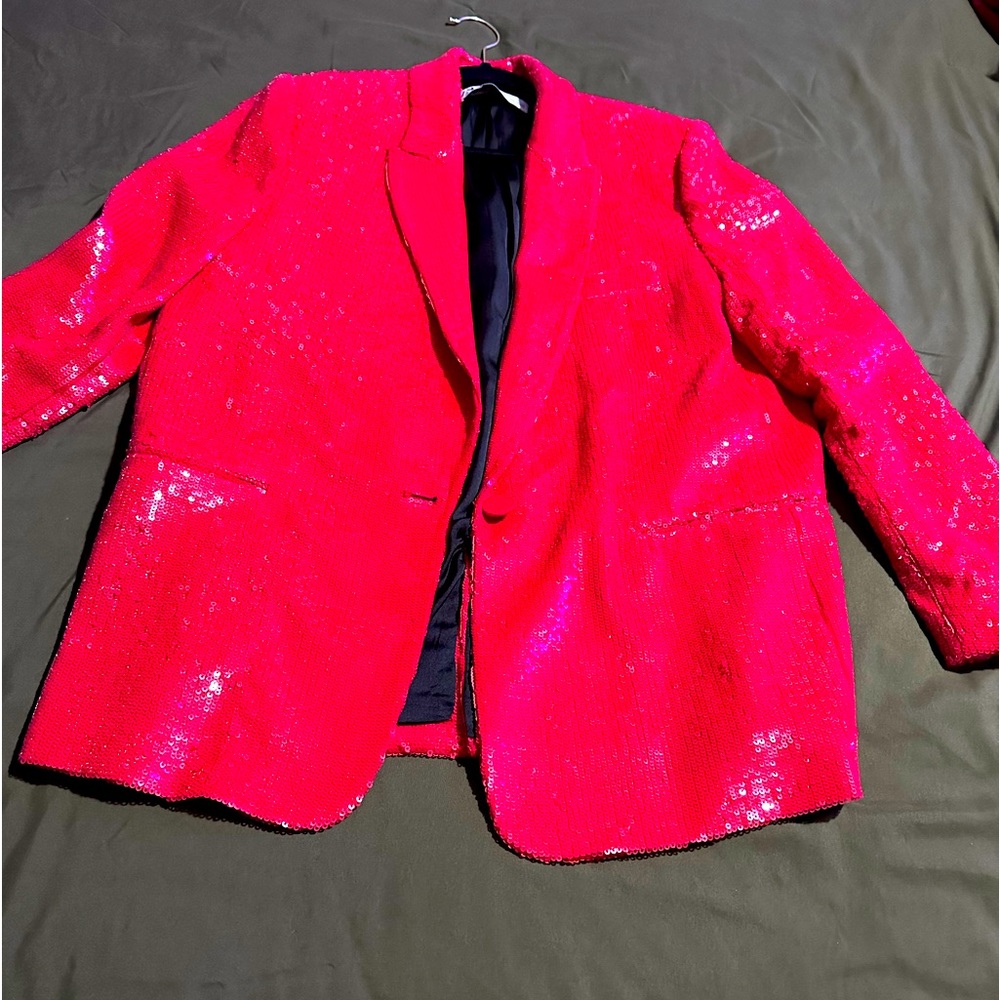Red sequin jacket